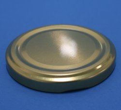 82mm Gold Tin Plate Twist Off Cap with Compound Liner